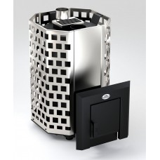 Дров'яна піч для лазні Новаслав до 30м3, Гейзер ПКС-04Н (виносна топка, каміння до 220 кг)