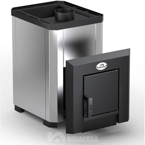 Дров'яна піч для сауни Новаслав до 18м3, Класик ПКС-02 Н (виносна топка, каміння 40 кг)