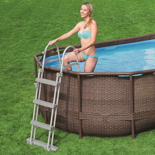 Сходи для басейну Bestway 58330 (107 см, 3 знімні сходи)