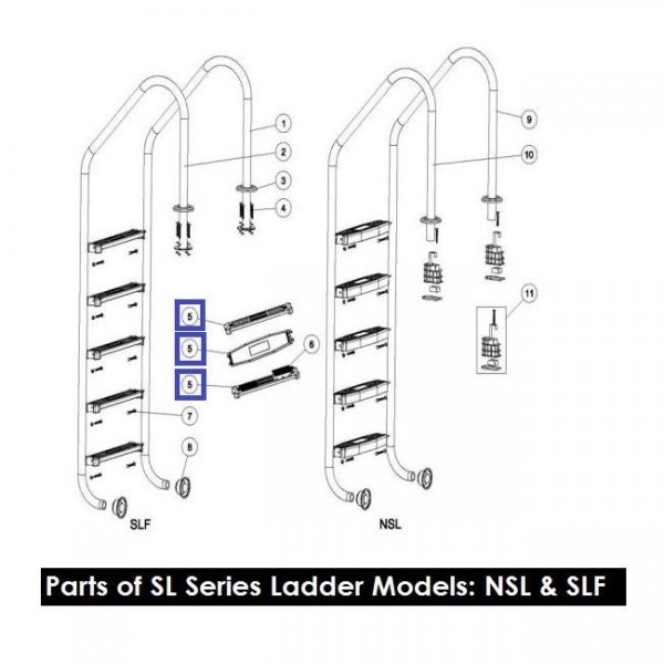 Щаблі до сходів Emaux з антиковзкими накладками 89070108